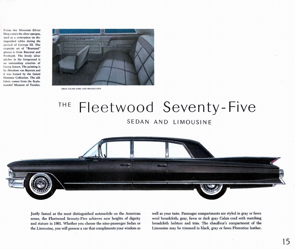 1961 Cadillac Prestige Brochure Page 7